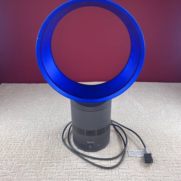 Dyson AM01 Air Multiplier Desk Fan Satin Blue Iron 10 Inch