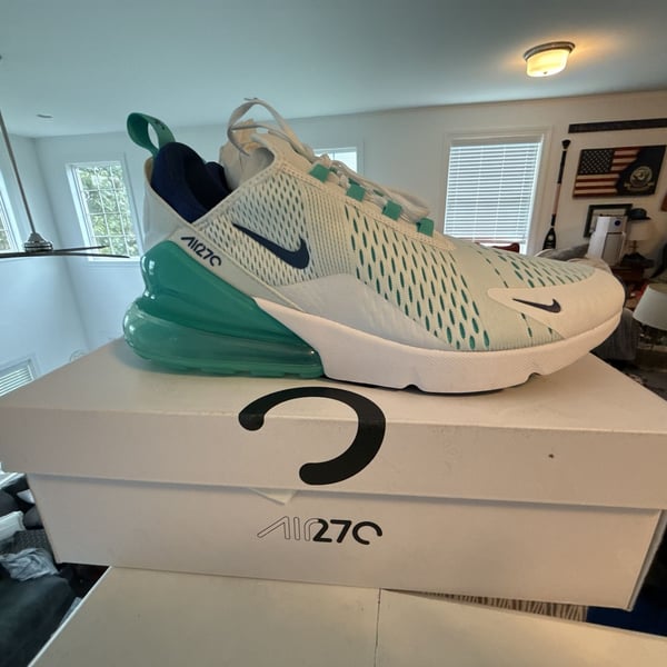 Nike Air Max 270 Size 12 White Hyper Jade