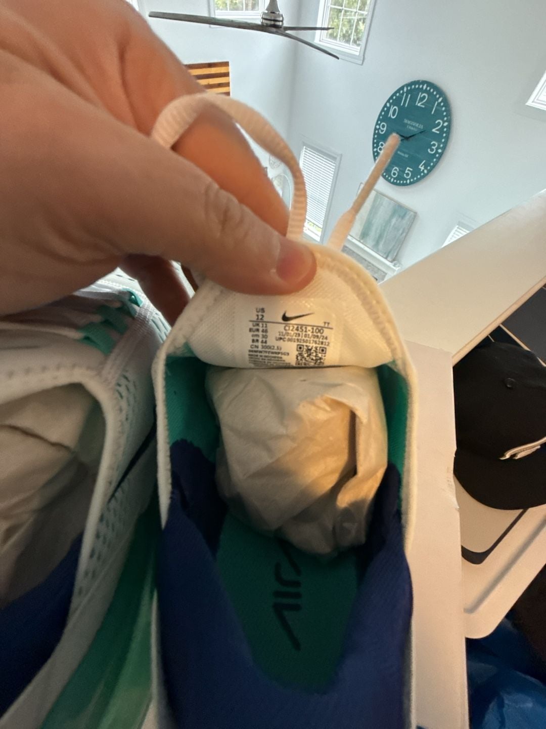 Nike Air Max 270 Size 12 White Hyper Jade 5