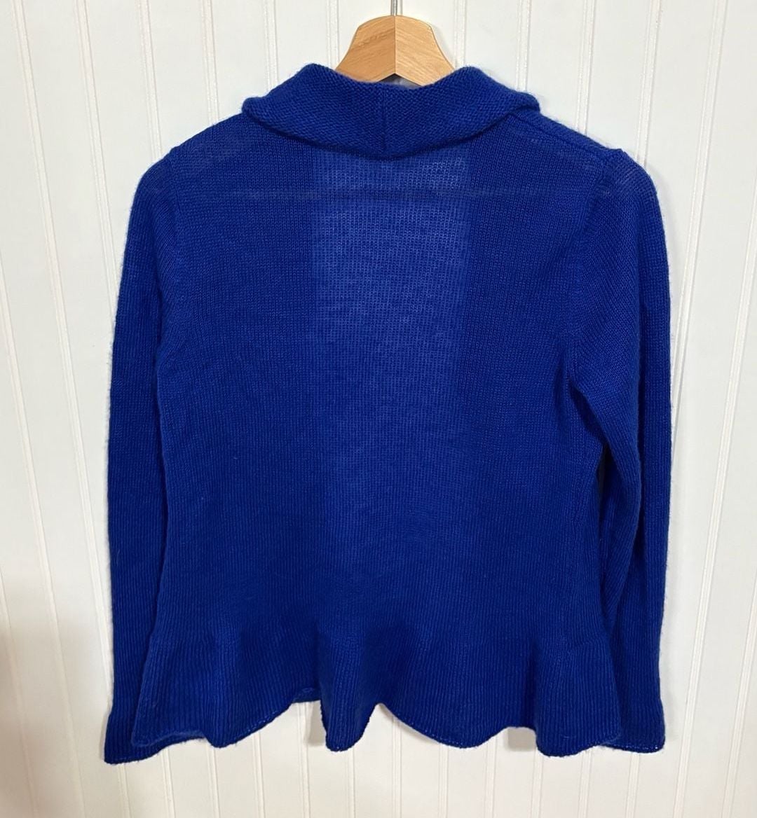 Chico's Open Front Waterfall Cardigan Size 0 Blue Wool Blend 7