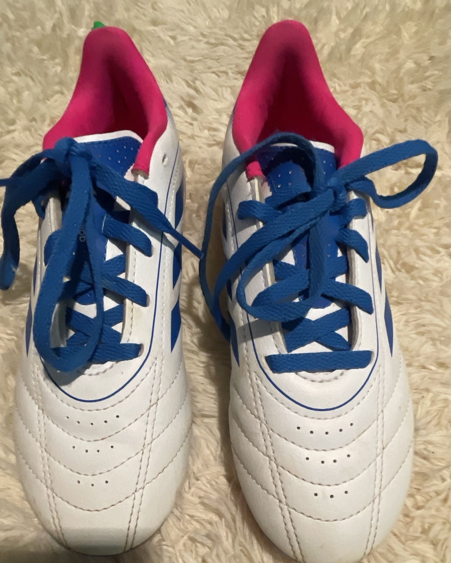 Adidas Goletto IX Firm Multi-Ground Soccer Cleats Size 2 White Blue Pink 3