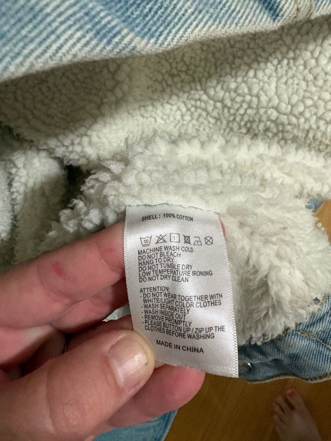 Brandy Melville John Galt Sherpa Denim Jacket 5