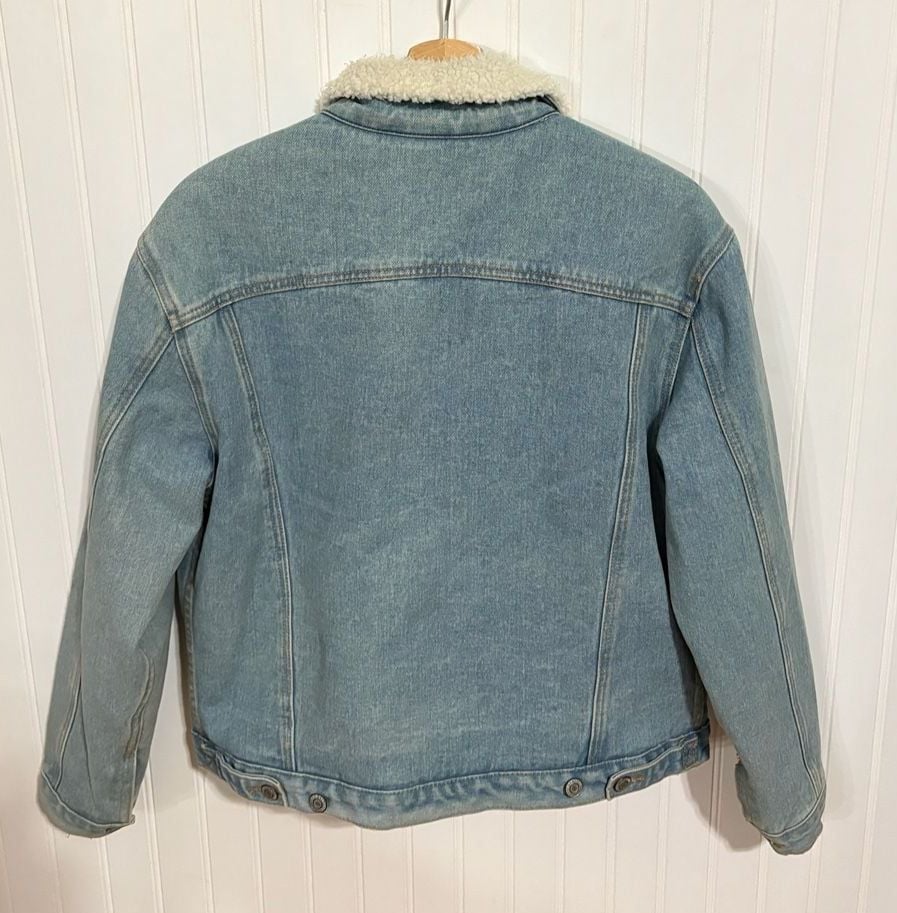 Brandy Melville John Galt Sherpa Denim Jacket 6