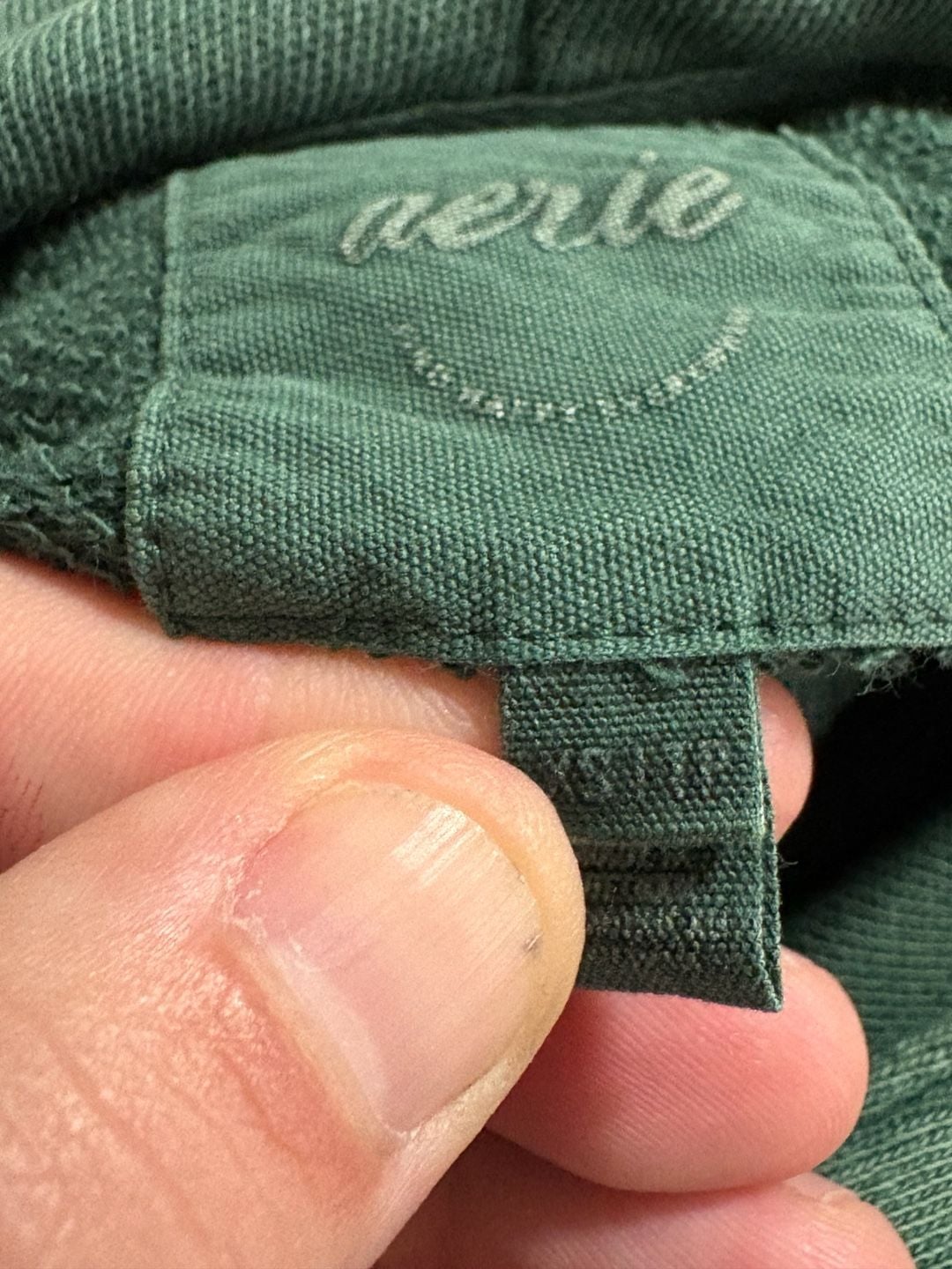 Aerie Henley Hoodie Size XS Green Cotton Slouchy Pullover 6