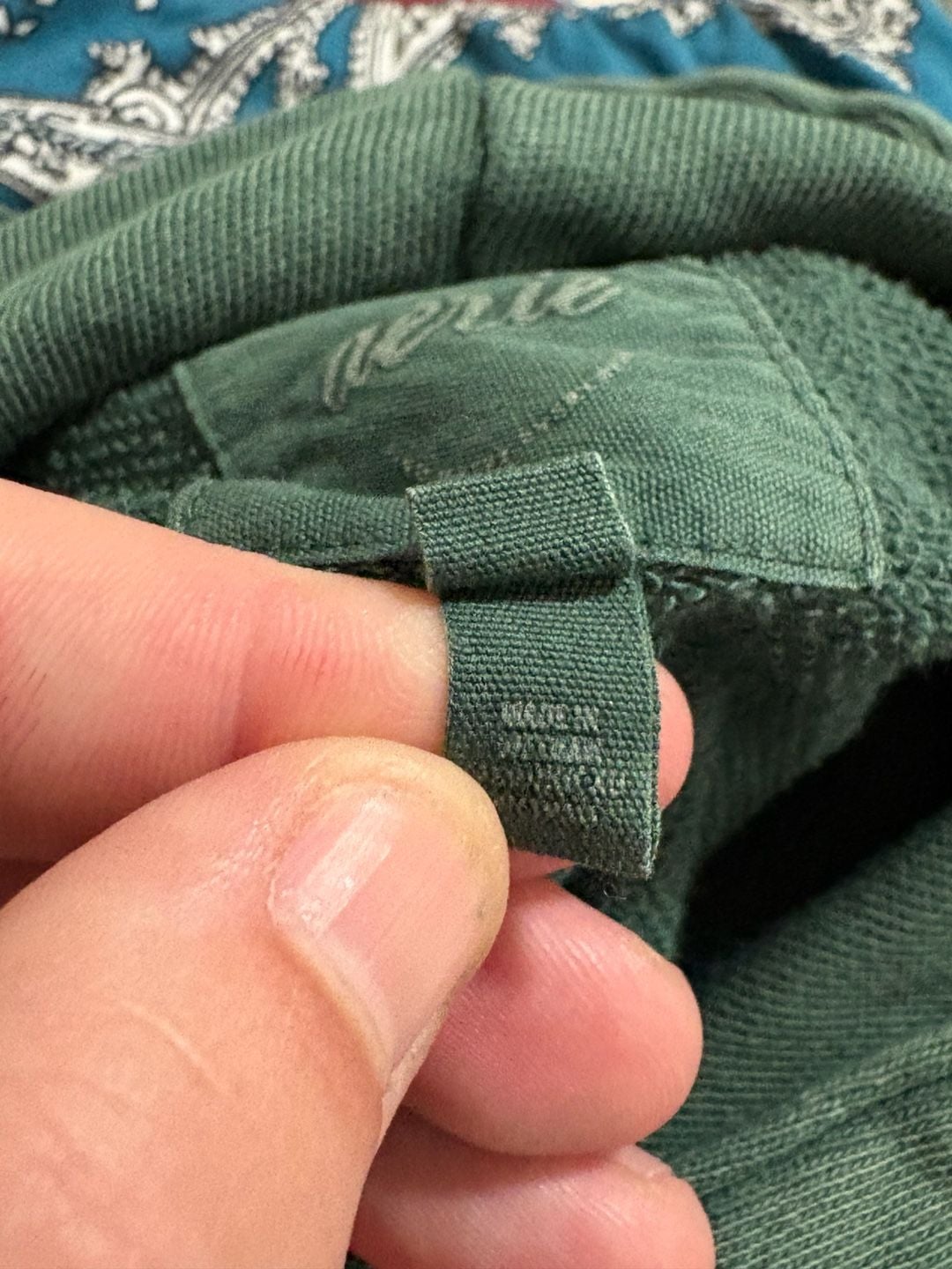 Aerie Henley Hoodie Size XS Green Cotton Slouchy Pullover 8