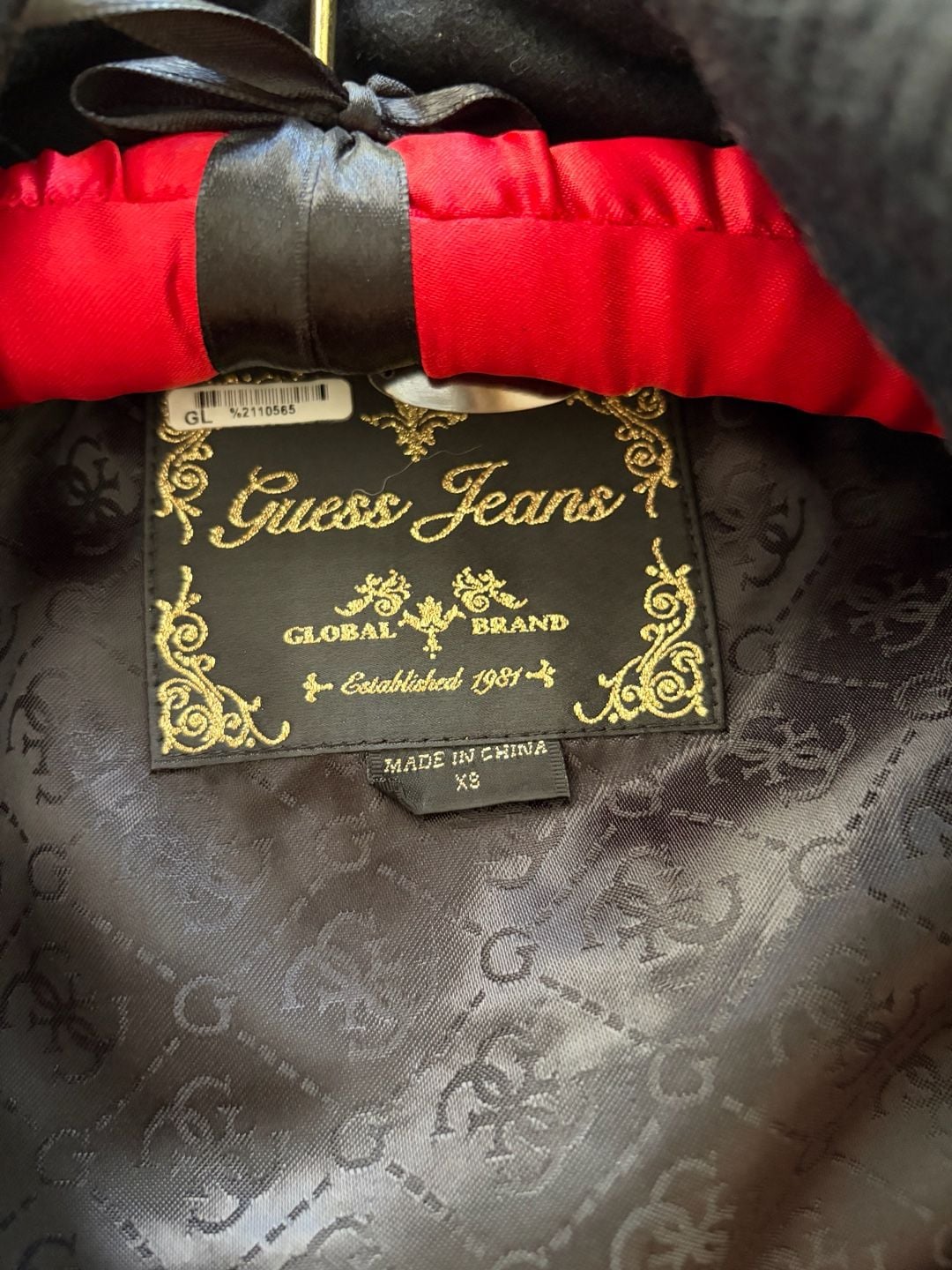 Guess Jeans Wool Blend Coat Size XS Black 6