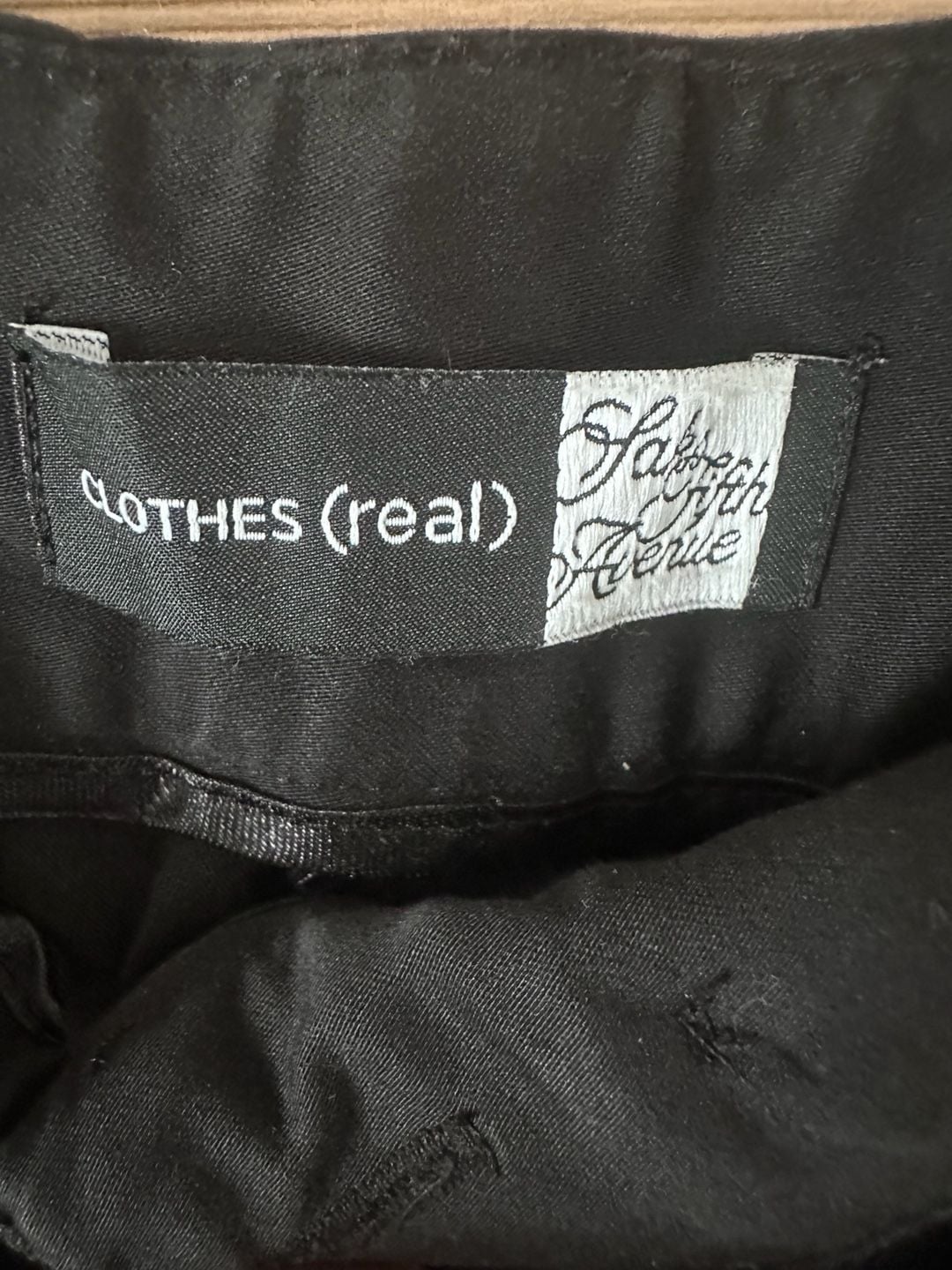 No.95 Clothes (Real) Saks Fifth Avenue Pants Size 10 Black Cotton Blend 3