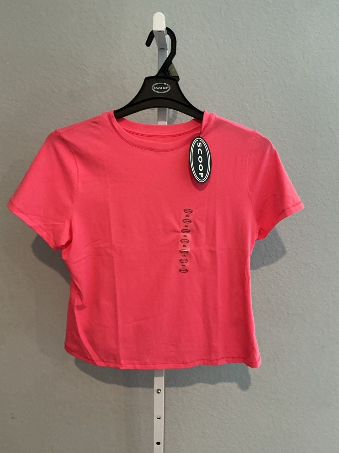 Scoop Baby Tee Size XXL 20 Pink Cotton Spandex 2