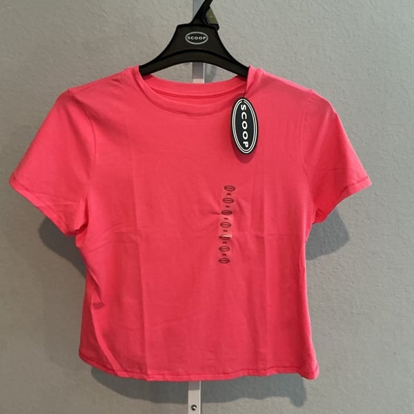 Scoop Baby Tee Size XXL 20 Pink Cotton Spandex