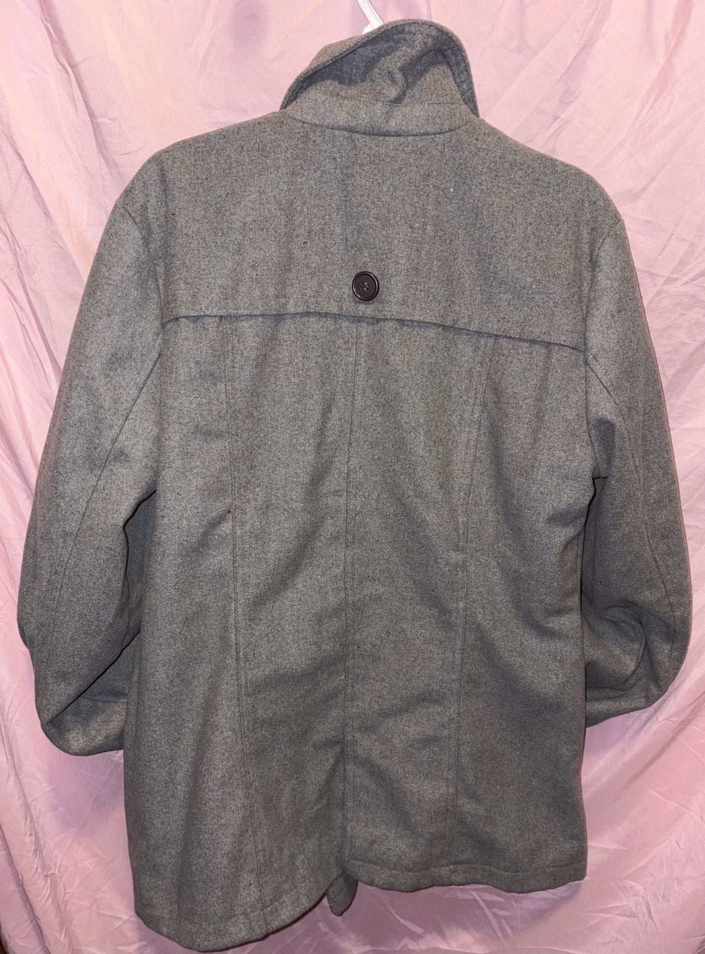 Rue21 Pea Coat Size L Gray Double Breasted Jacket 4