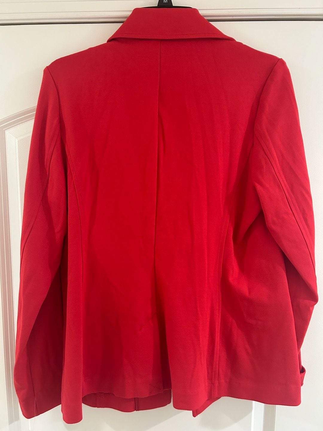 Roz & Ali Moto Jacket Size M Red Zip Pockets 4