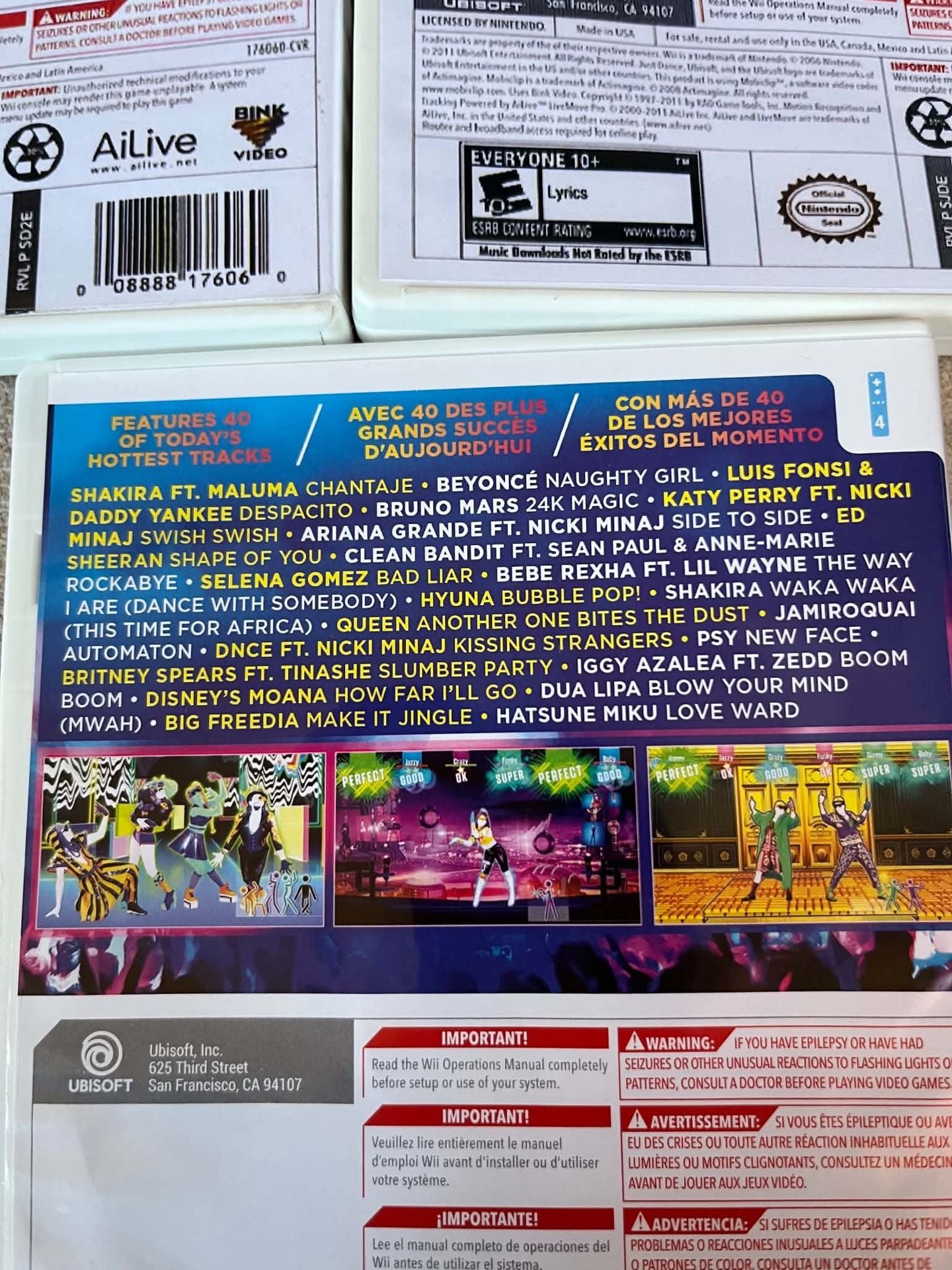 Nintendo Wii Just Dance Bundle 2 3 And 2018 Games 4