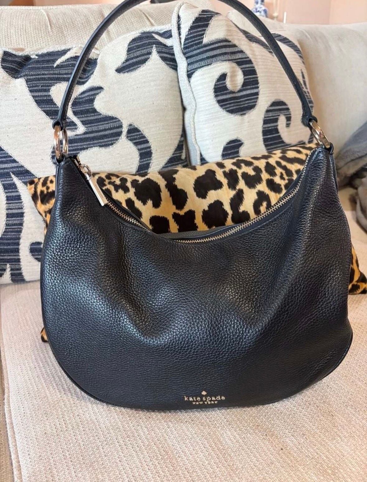 Kate Spade Nova Large Crescent Shoulder Bag Black 2