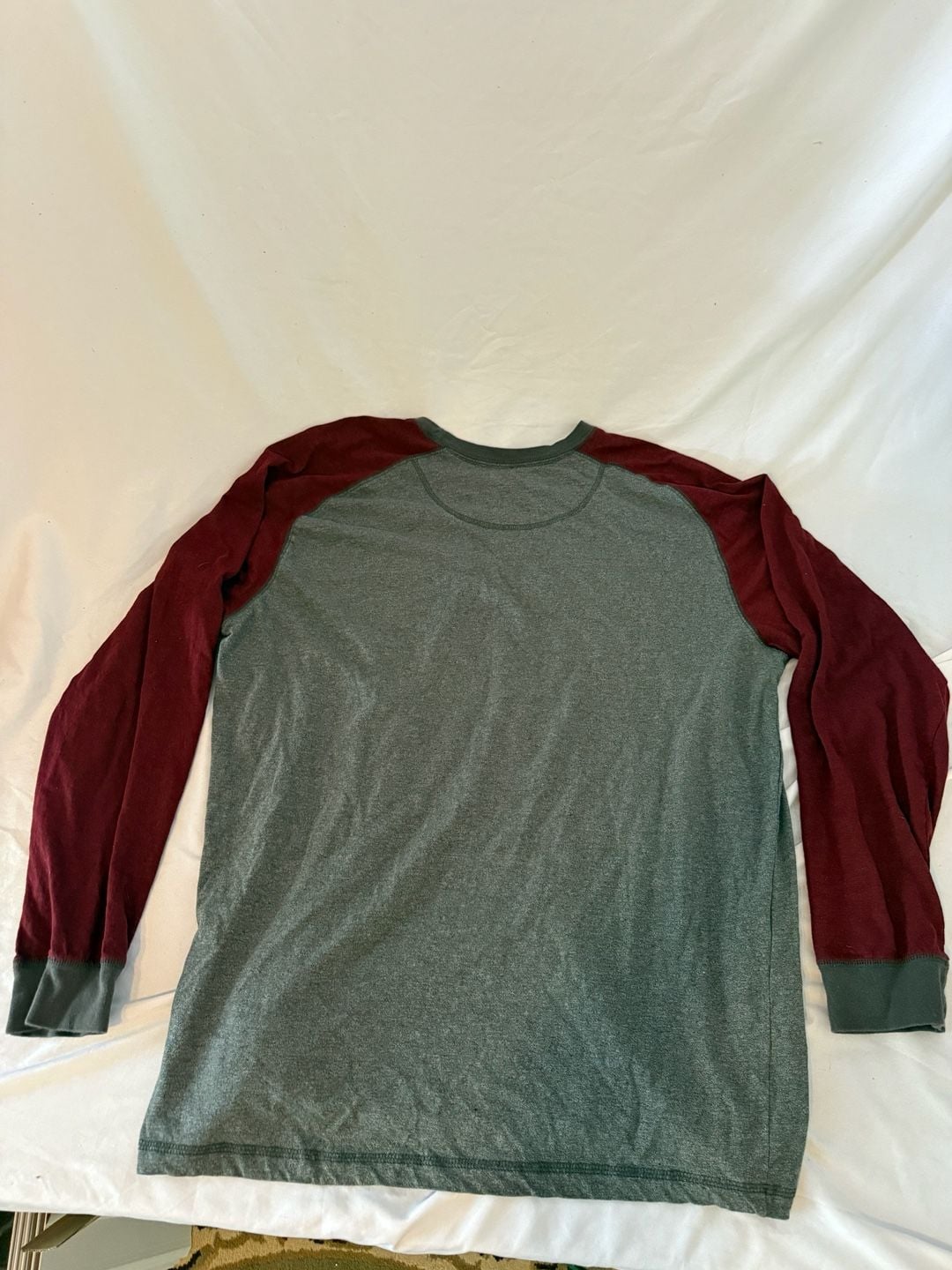 RedHead Brand Co Long Sleeve T-Shirt Size 2XL Gray Maroon Raglan 8
