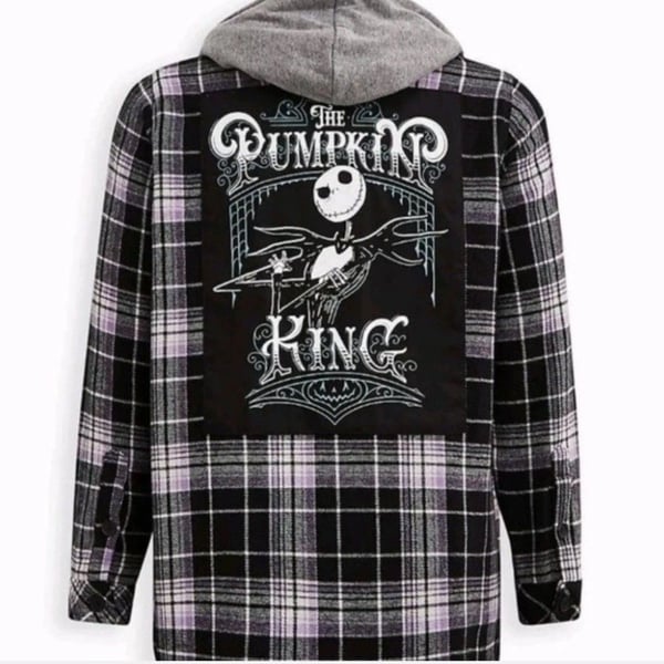 Torrid Disney The Nightmare Before Christmas Plaid Hooded Shacket Size 1X