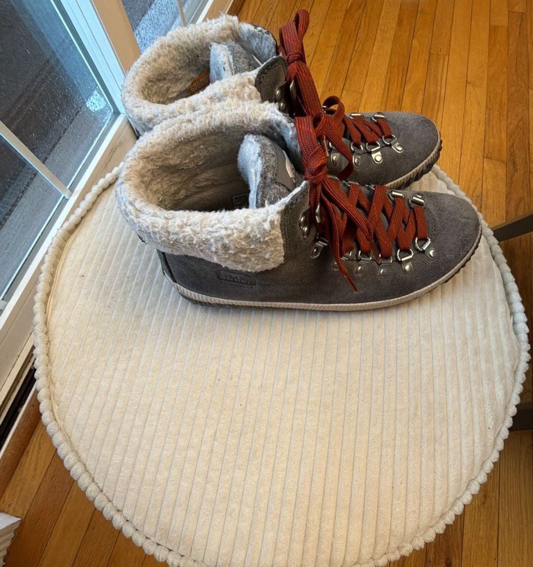 Sorel Out 'N About Plus Conquest Boots Size 8.5 Gray Quarry 4