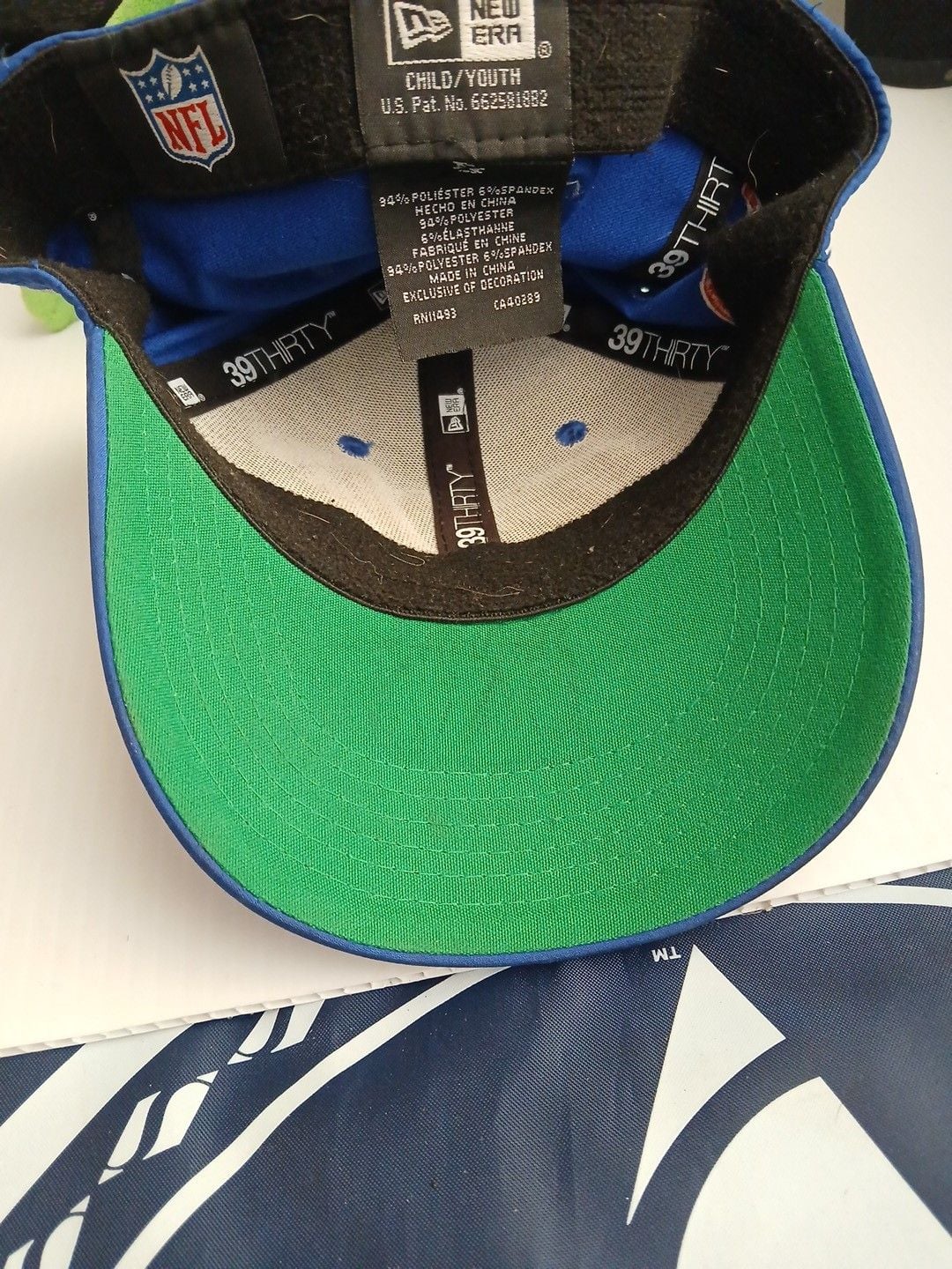 New Era Buffalo Bills 39THIRTY Child Youth Blue Script Hat 8
