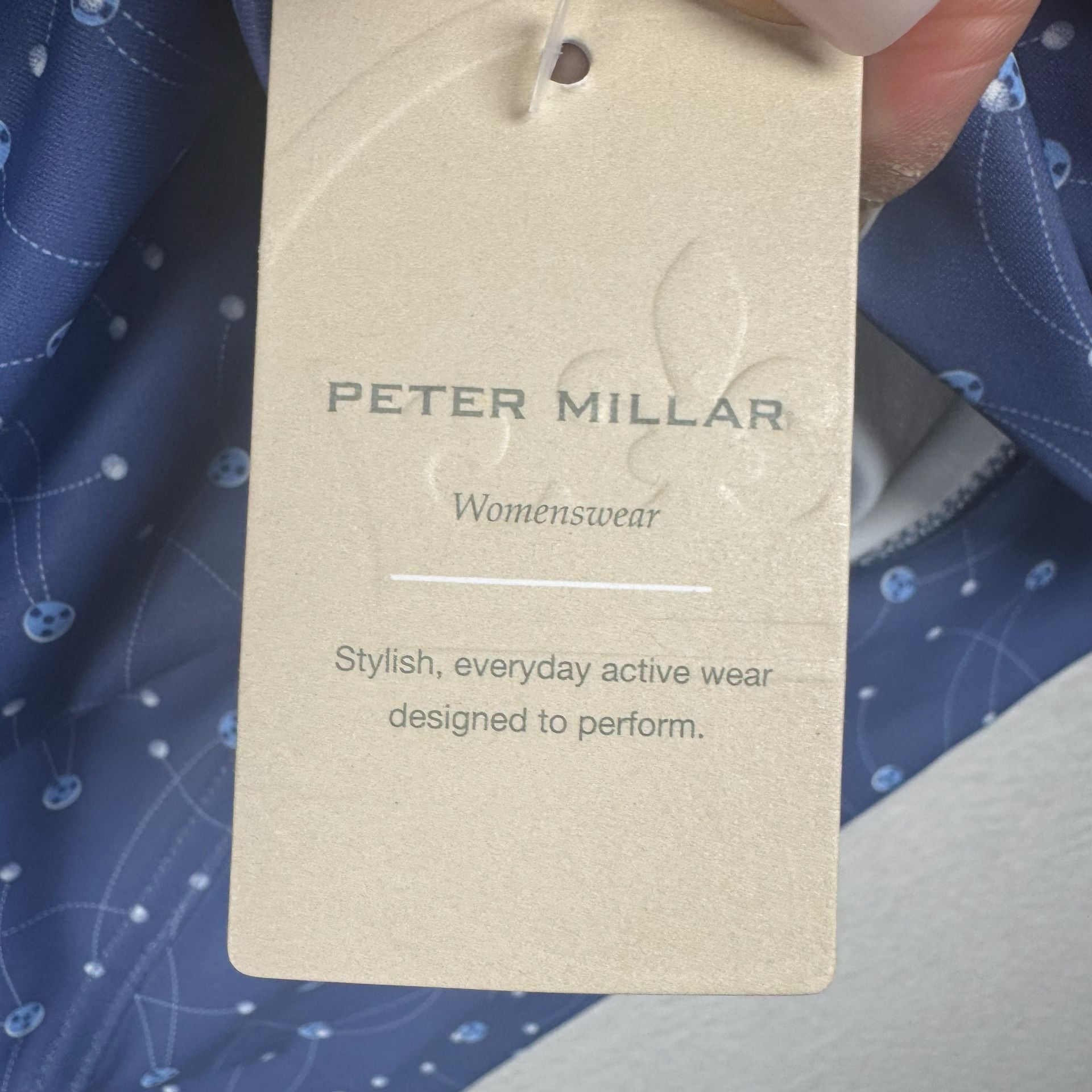 Peter Millar NWT Birdie Print Sport Sweatshirt Size M Blue 10