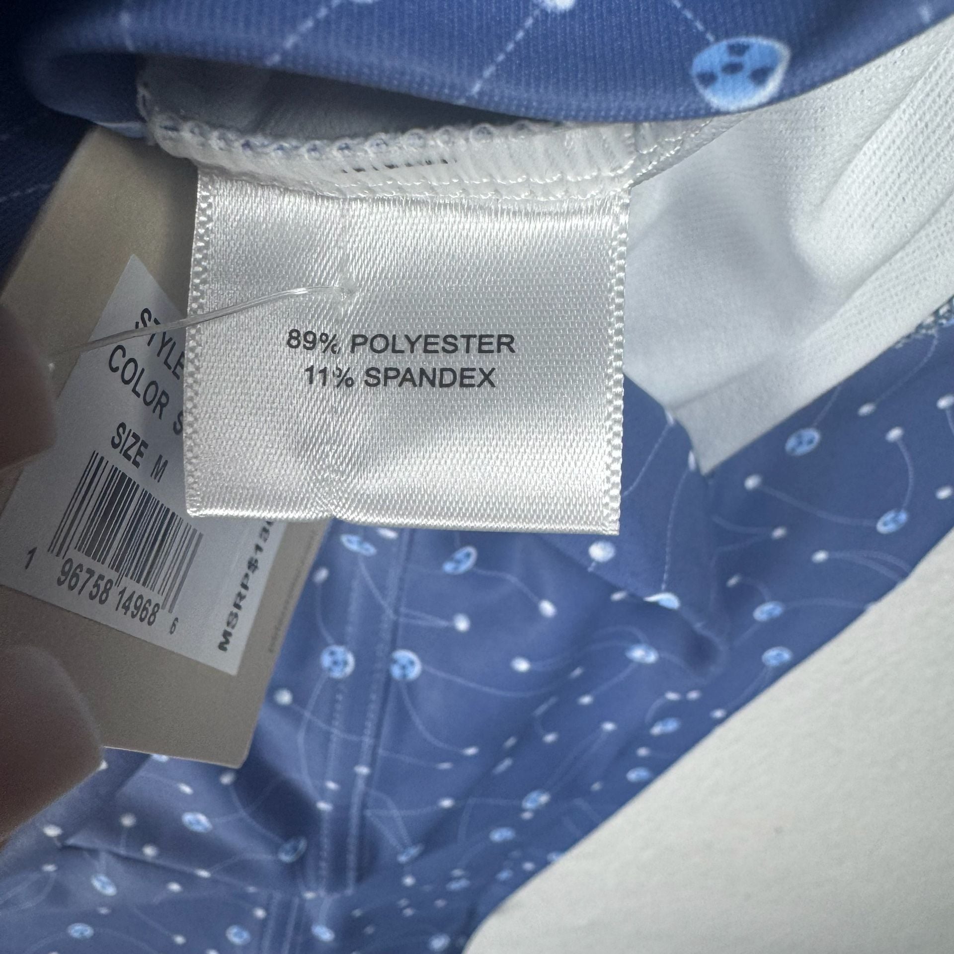 Peter Millar NWT Birdie Print Sport Sweatshirt Size M Blue 11