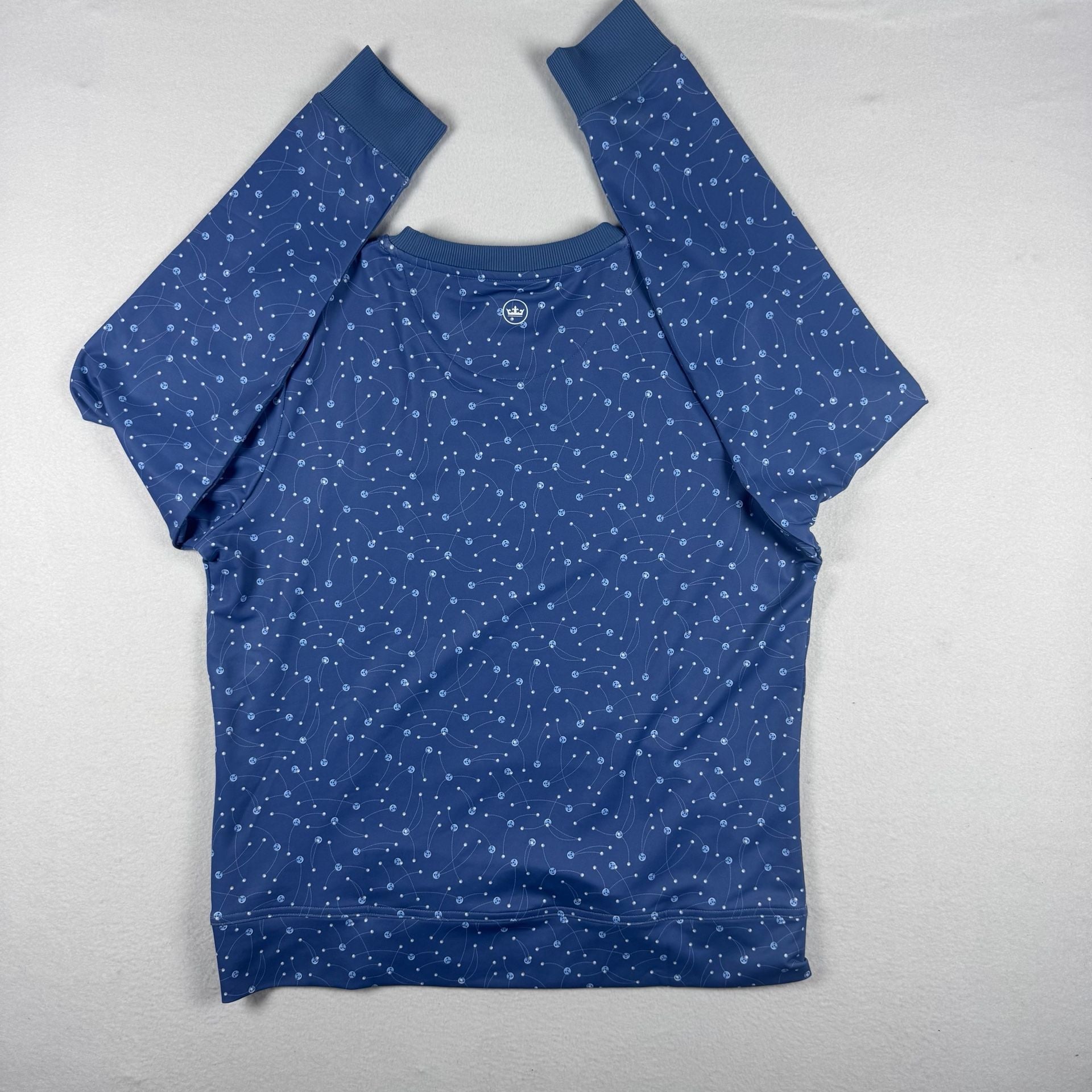 Peter Millar NWT Birdie Print Sport Sweatshirt Size M Blue 13