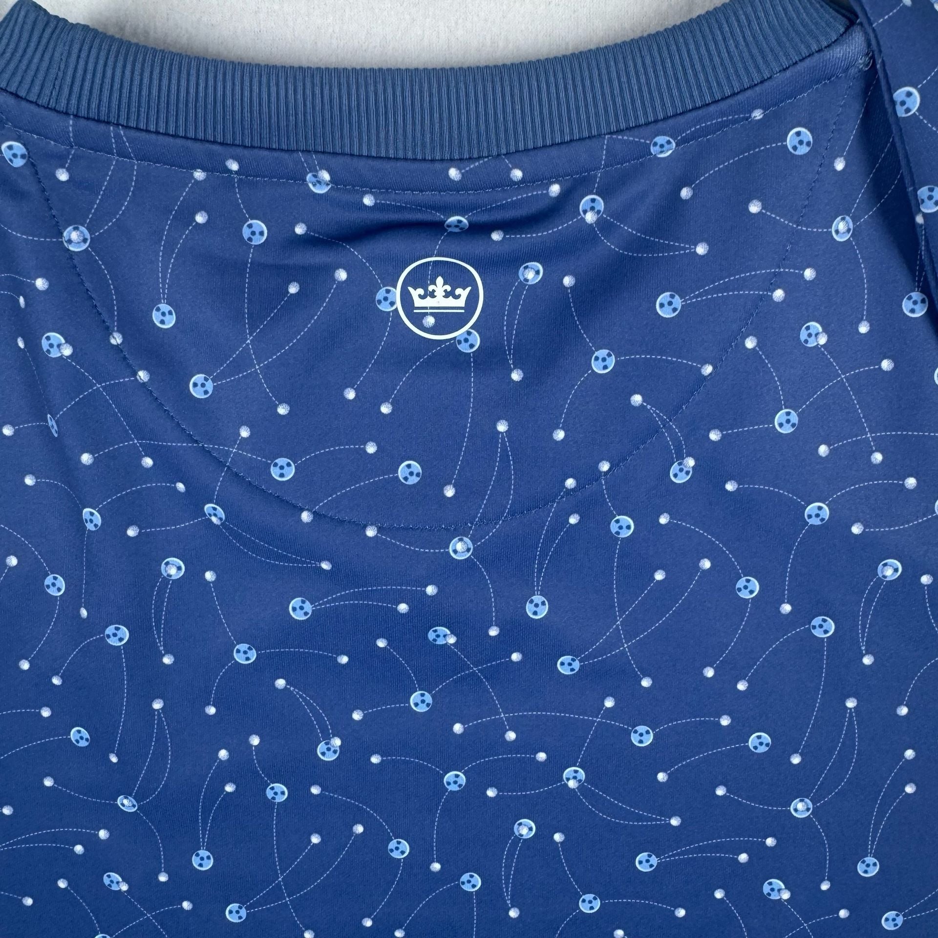 Peter Millar NWT Birdie Print Sport Sweatshirt Size M Blue 14