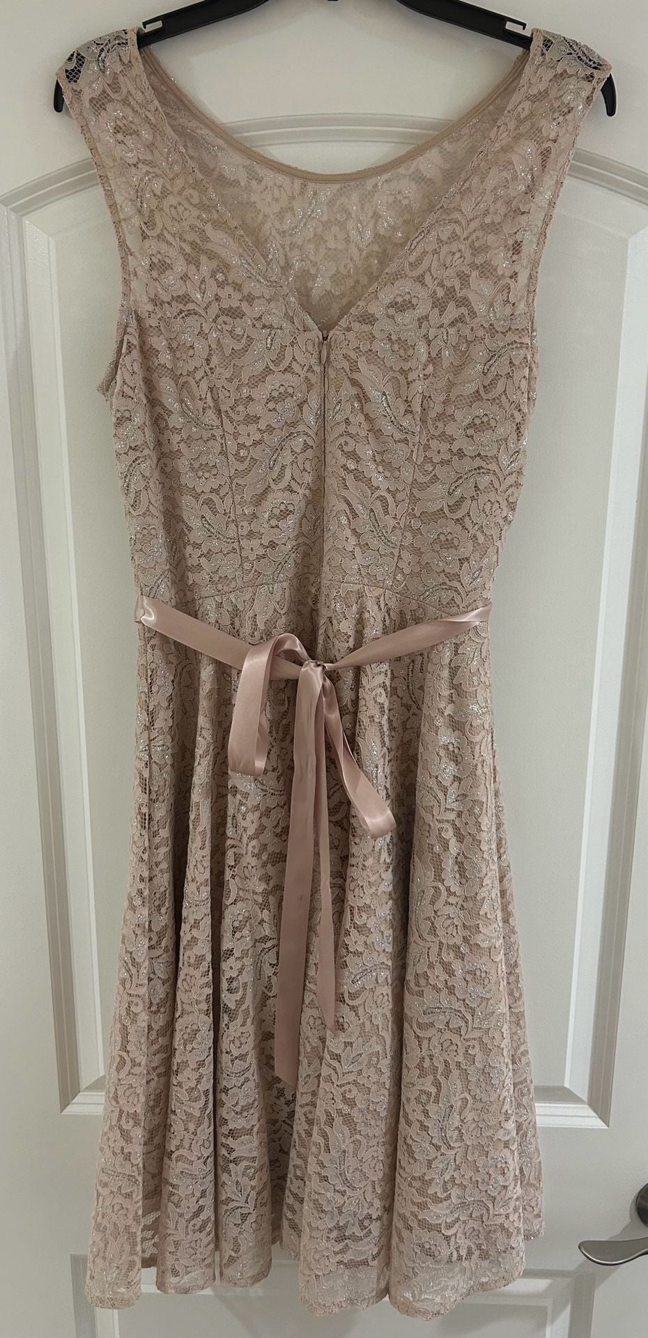 Betsy & Adam Women's Rhinestone belt, A-Line Evening Dress size: 12 4