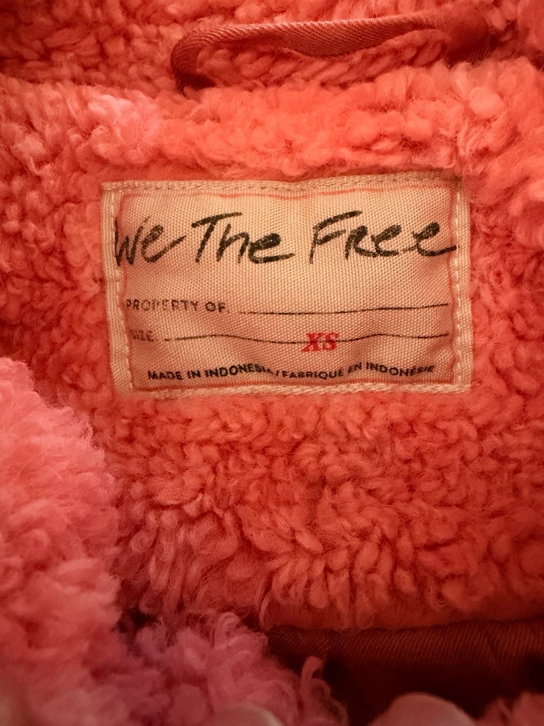 Free People Teddy Swing Jacket Melon Coral Faux Fur 4