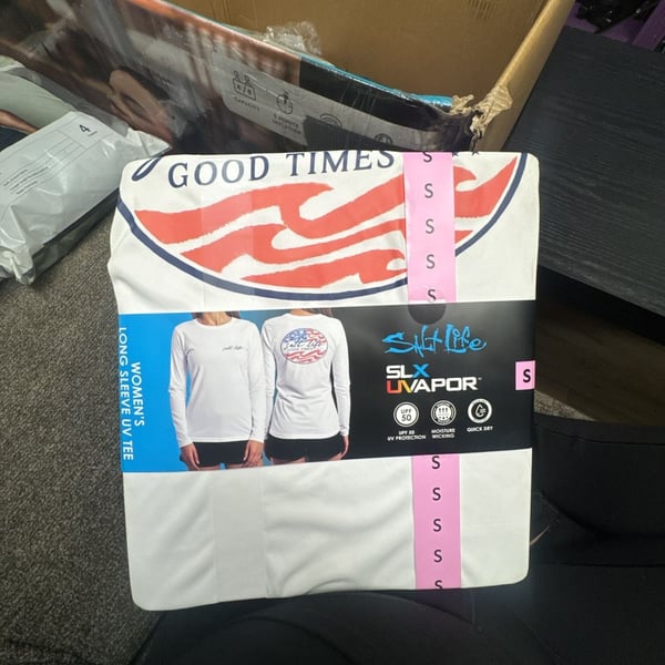 Salt Life Good Times Long Sleeve UV Tee Size S White