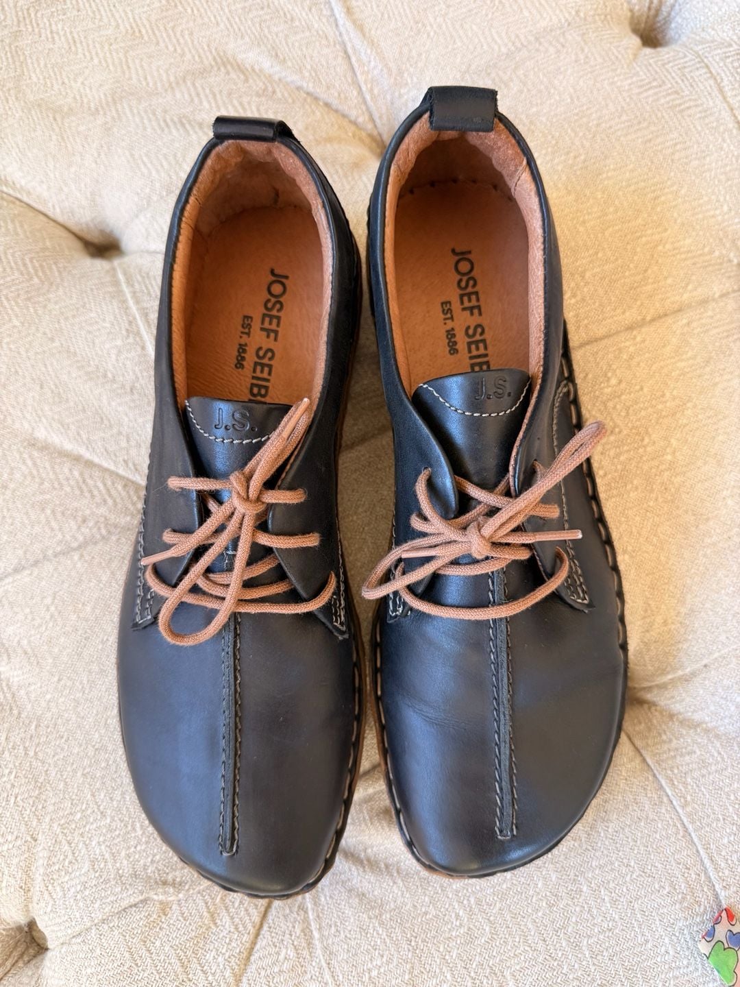 Josef Seibel Rosalie 50 Size 38 US size 7 Black Leather Oxford Shoes NWOT 2