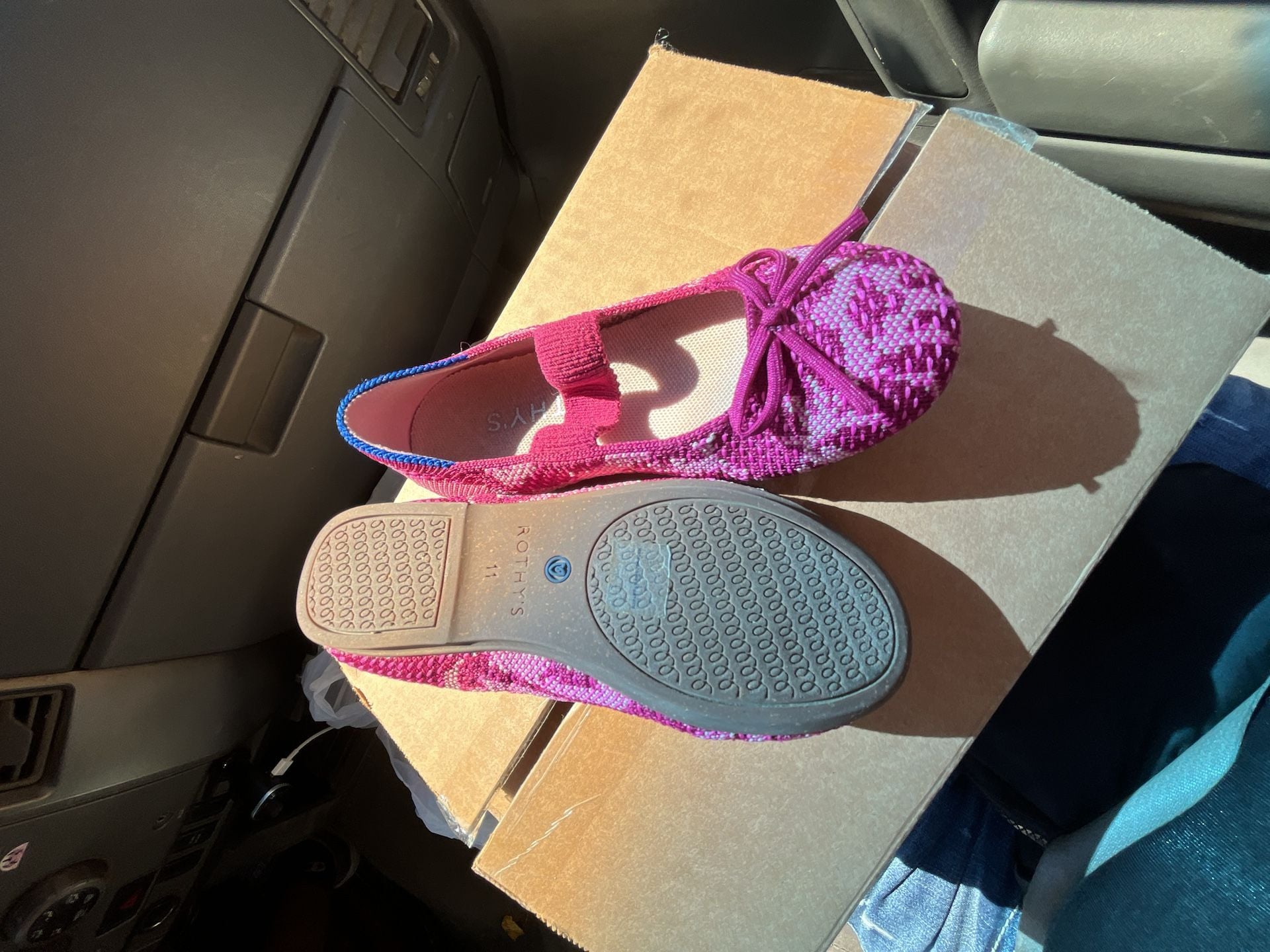 Rothy's Kids The Kids Big Bow Mary Jane Size 11 Pink 6