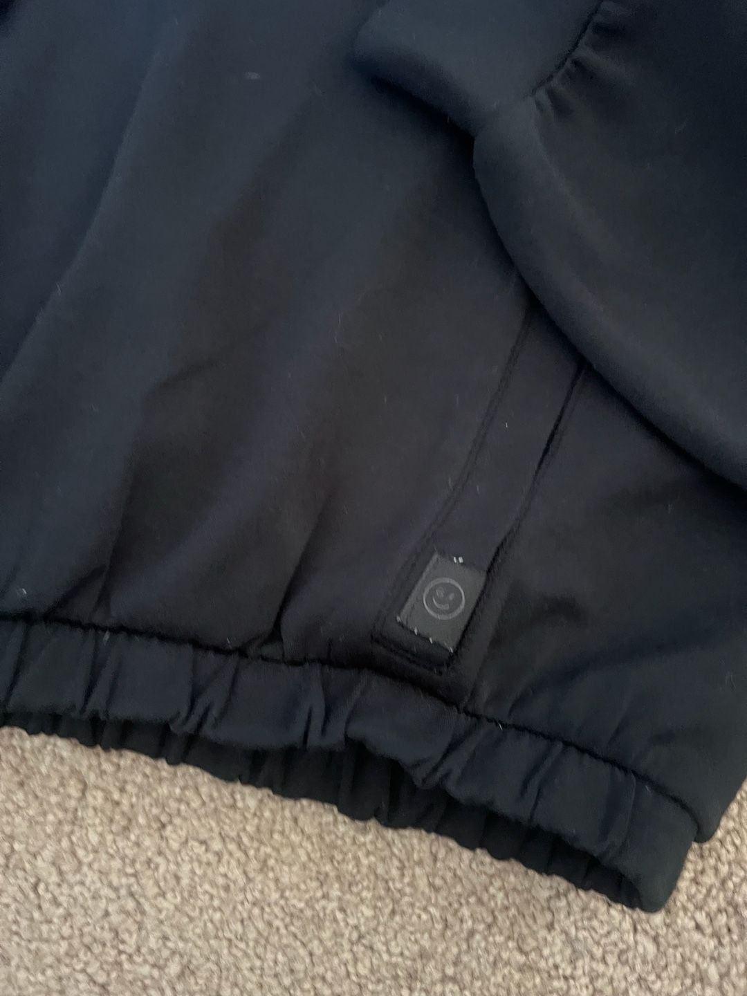 Gilly Hicks Cooldown Half-Zip Sweatshirt Size S Black Cropped Pullover 4