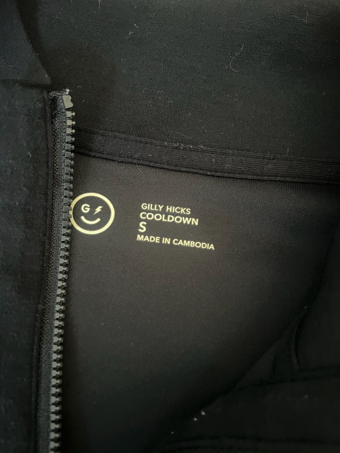 Gilly Hicks Cooldown Half-Zip Sweatshirt Size S Black Cropped Pullover 7