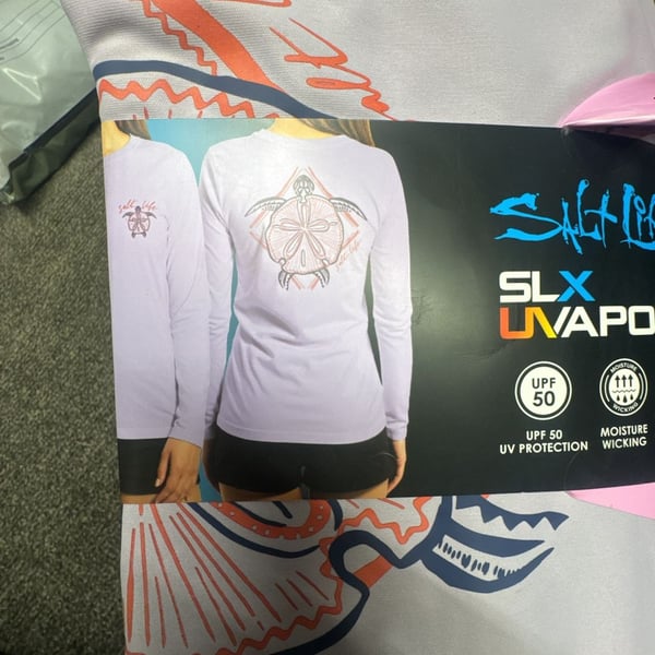 Salt Life SLX UVapor Long Sleeve Performance Shirt Size S