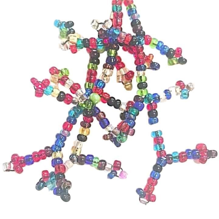 Multicolored Seed Bead Branch Earrings 3