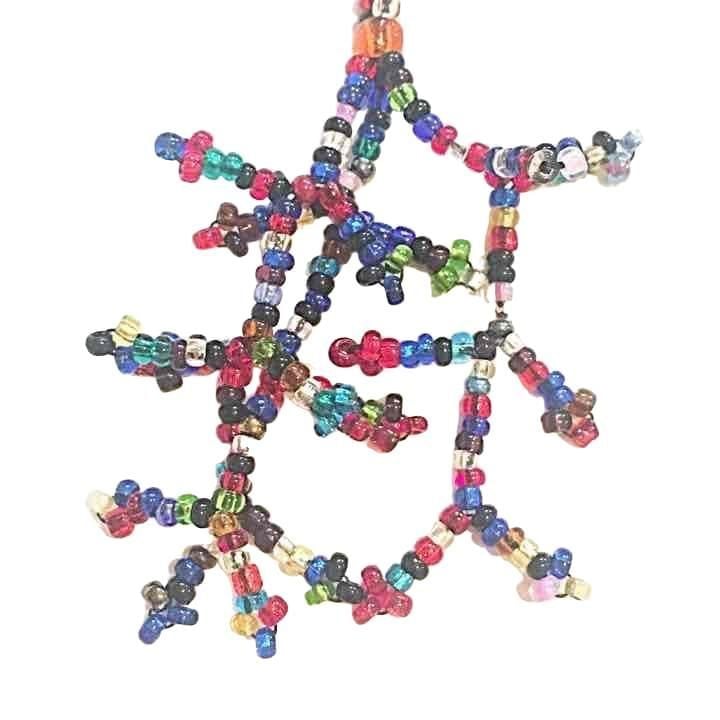 Multicolored Seed Bead Branch Earrings 4
