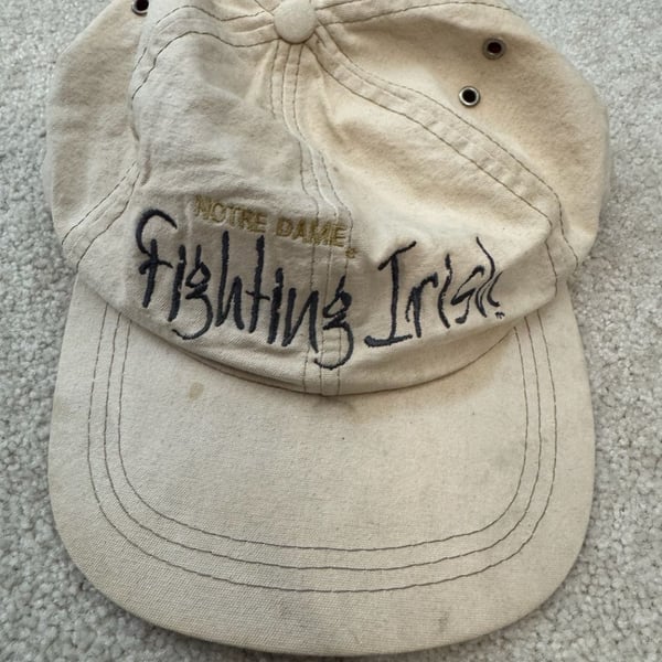 '47 Notre Dame Fighting Irish Baseball Hat Tan Cotton Adjustable