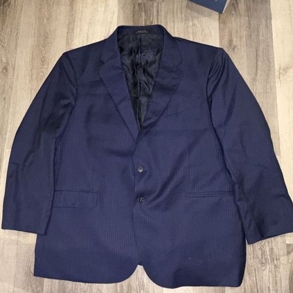 J.S. A. Bank Reserve Liberty Blazer Suit Jacket Blue Pinstripe