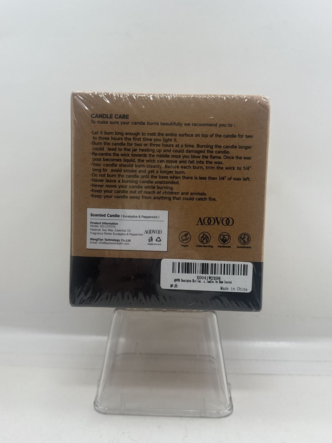 AooVoo Eucalyptus & Peppermint Scented Soy Candle 9ozBB 2