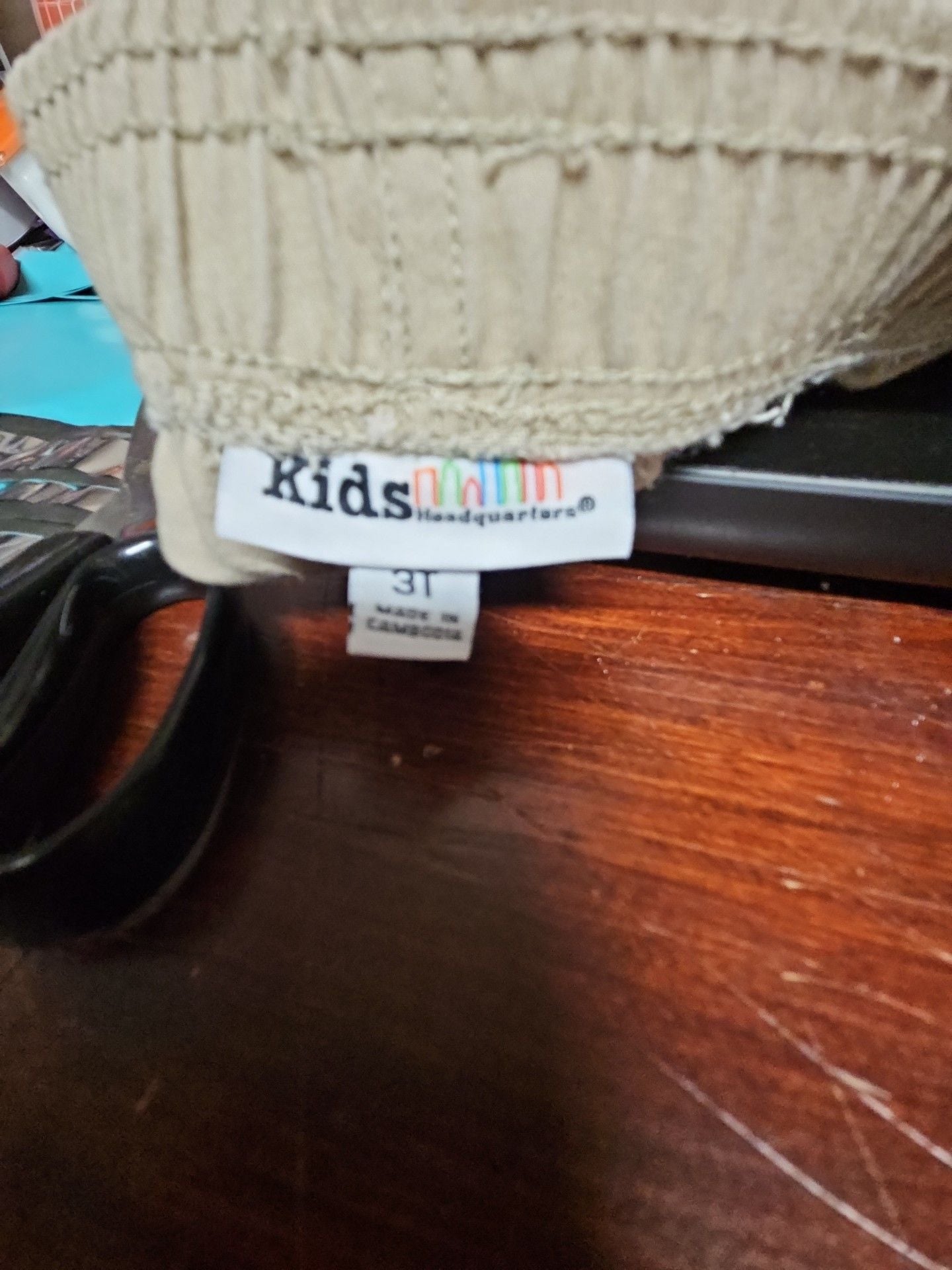 (500) Kids Headquarters Pants Size 3T Tan Khaki Pull-On 5