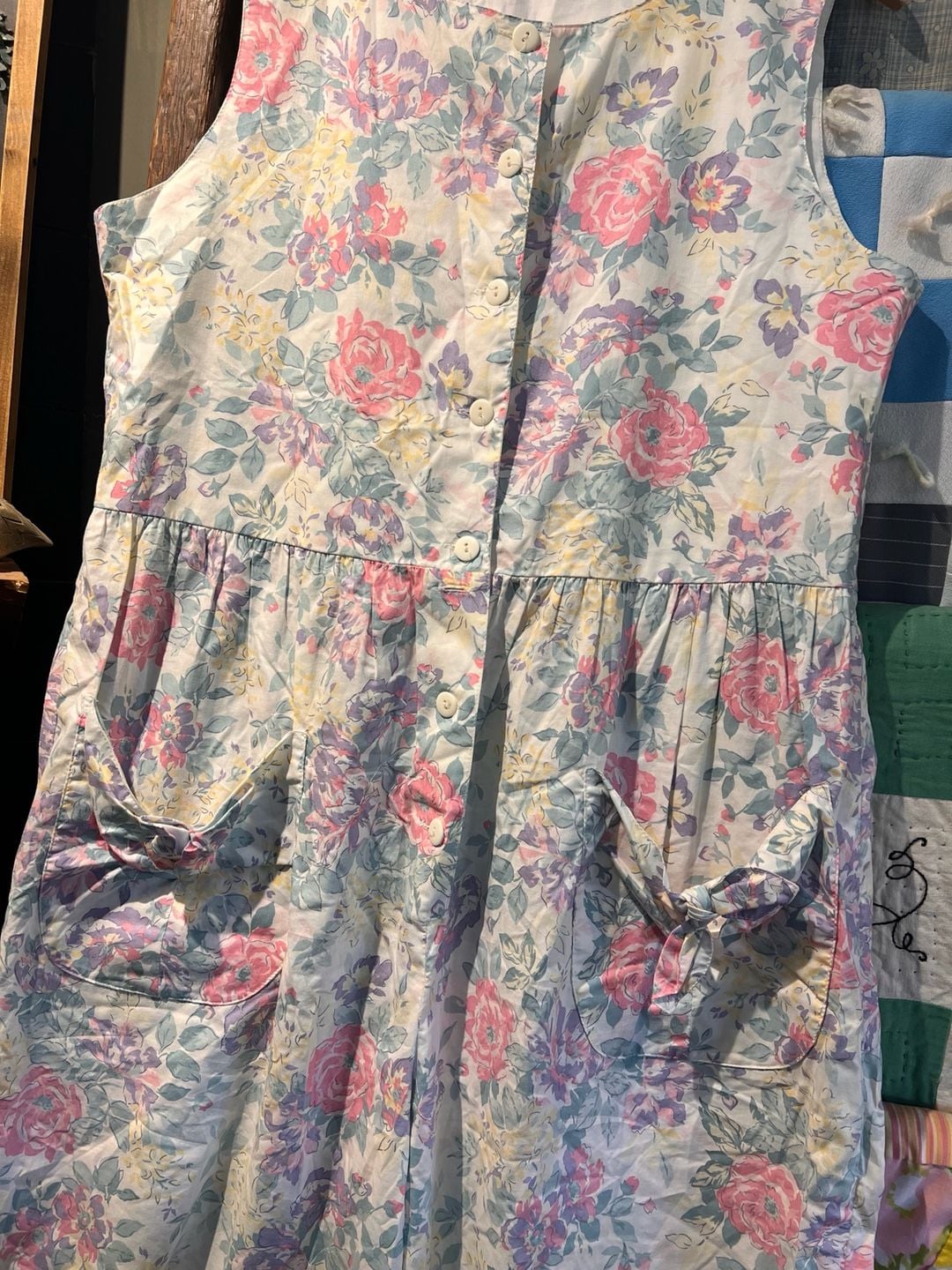 Laura Ashley Floral Jumpsuit Large Cotton Vintage 3