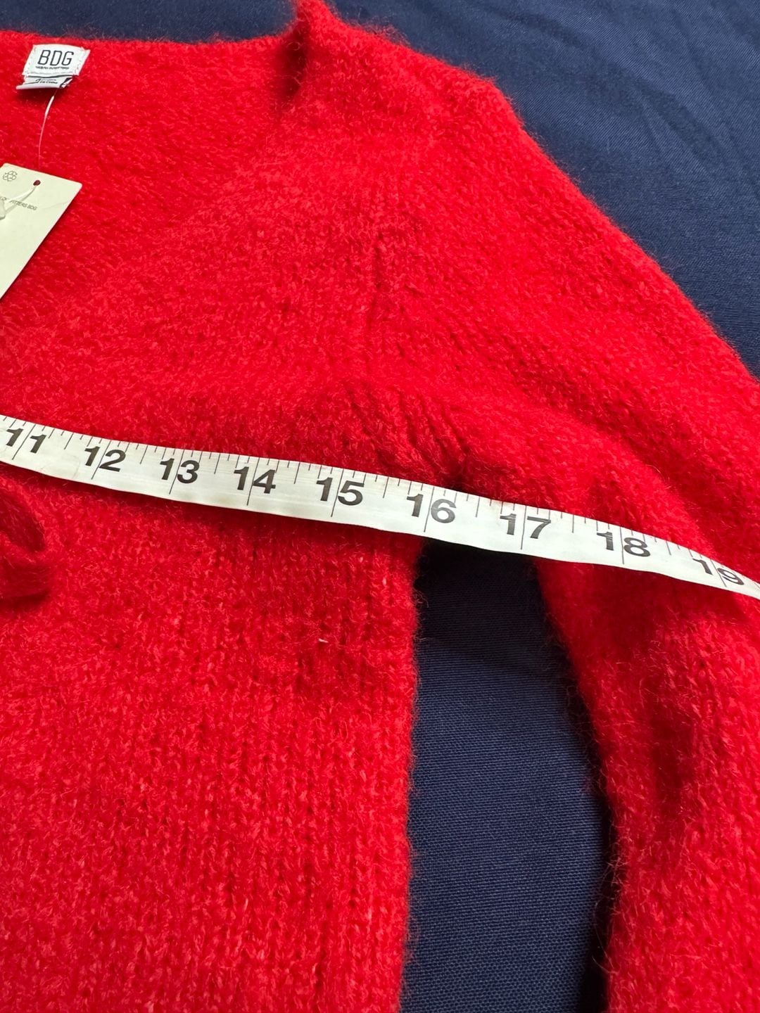 BDG Urban Outfitters Red Fuzzy Tie Front Cardigan M NWT Balletcore 11