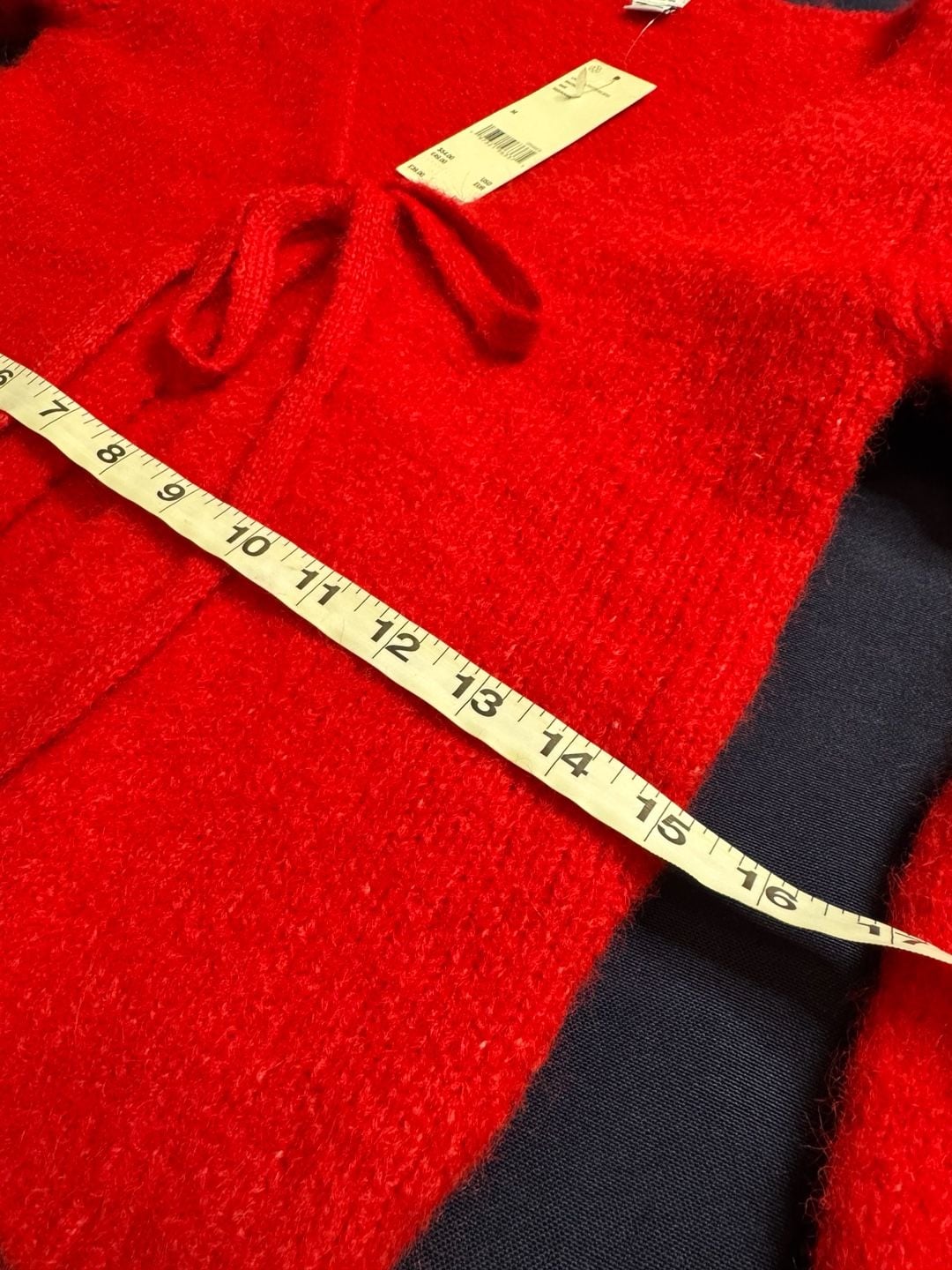 BDG Urban Outfitters Red Fuzzy Tie Front Cardigan M NWT Balletcore 12