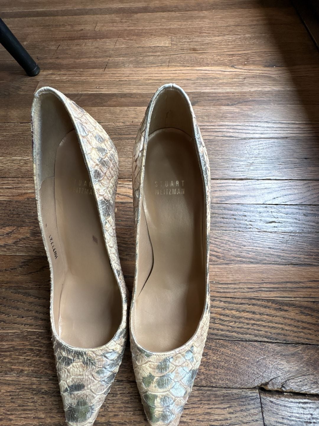Stuart Weitzman Embossed Leather Animal Print Pumps - Metallic Pumps, Shoes - WSU425467 3