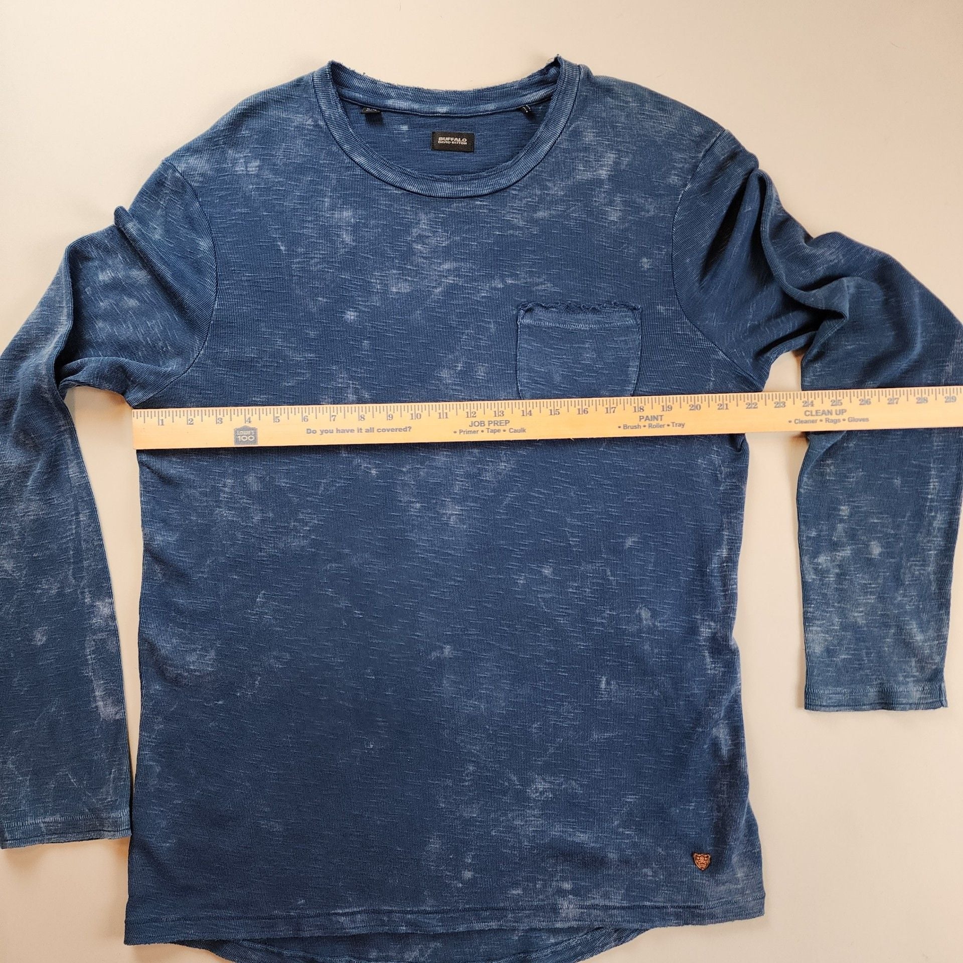 Buffalo David Bitton Men's XL Acid Wash Long Sleeve Thermal Shirt  9