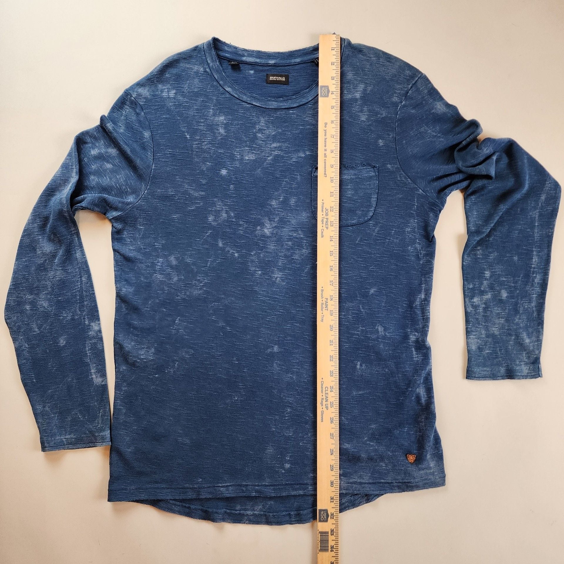 Buffalo David Bitton Men's XL Acid Wash Long Sleeve Thermal Shirt  11