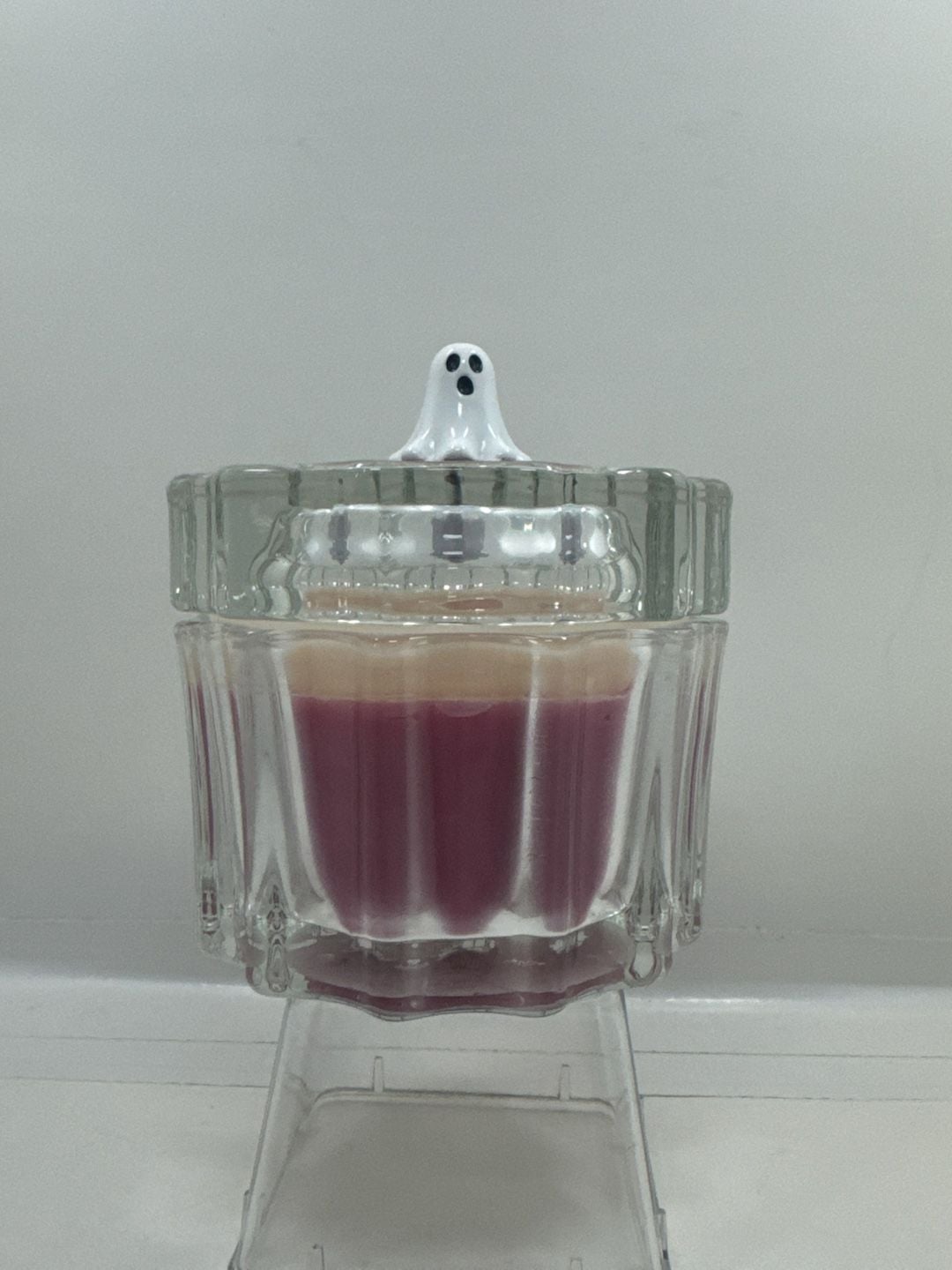 Enchanté Pink Magic Melon Scented Candle Glass Jar With Ghost Lid 1