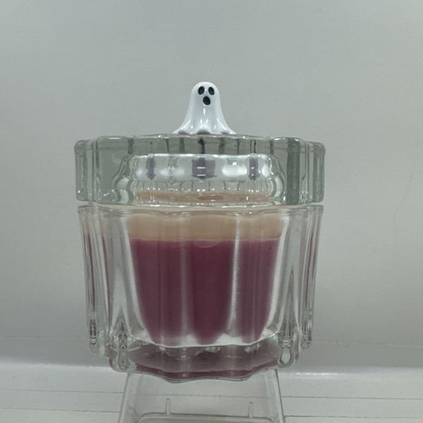 Enchanté Pink Magic Melon Scented Candle Glass Jar With Ghost Lid