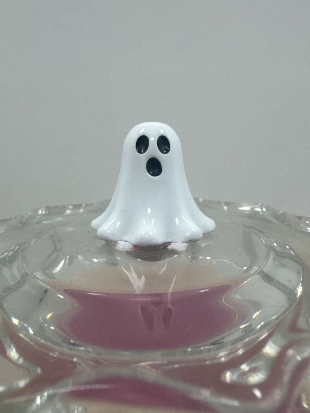 Enchanté Pink Magic Melon Scented Candle Glass Jar With Ghost Lid 2