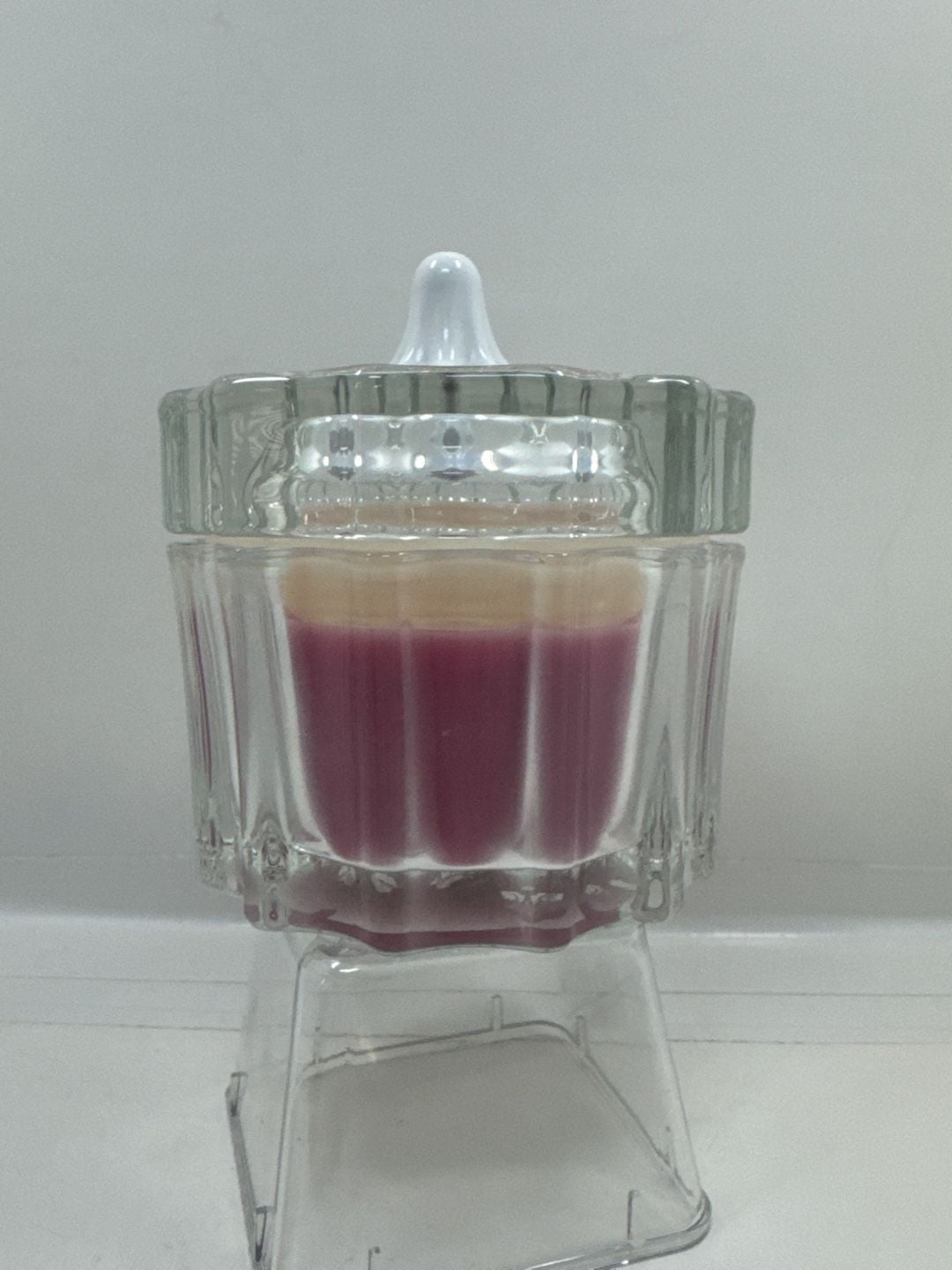 Enchanté Pink Magic Melon Scented Candle Glass Jar With Ghost Lid 3