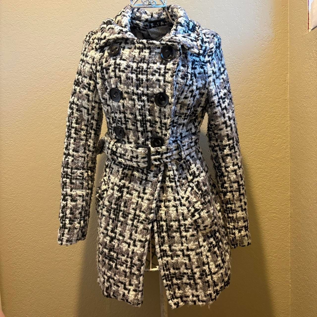 y2k Wet Seal Tweed Pea Coat 2